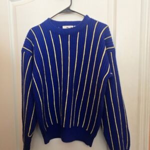 Blue and Yellow Striped Sweater